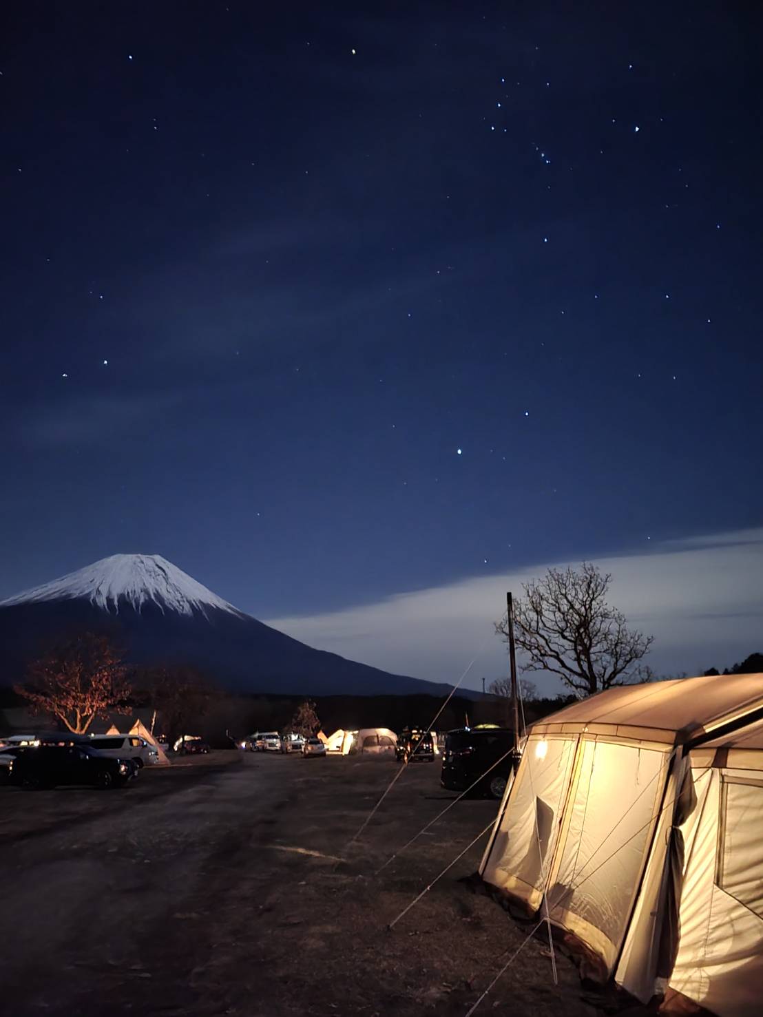 ロッジシェルターTC夜の雰囲気