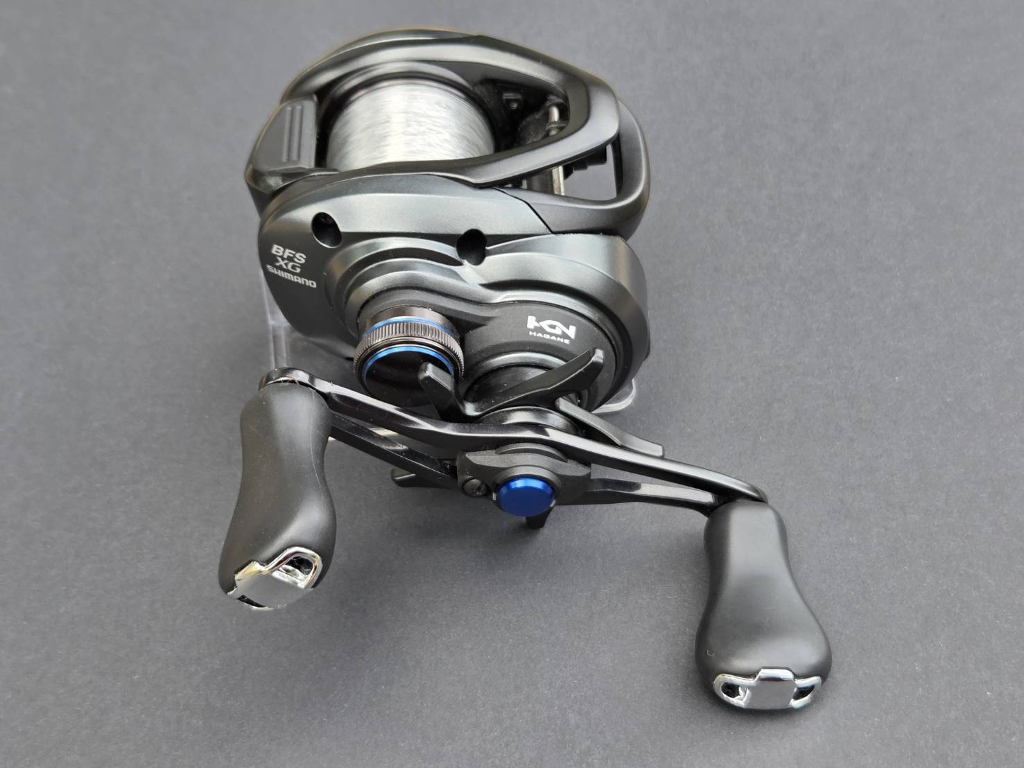 シマノ 21SLX BFS XG HAGANE BODYとブルースタードラグのアップ