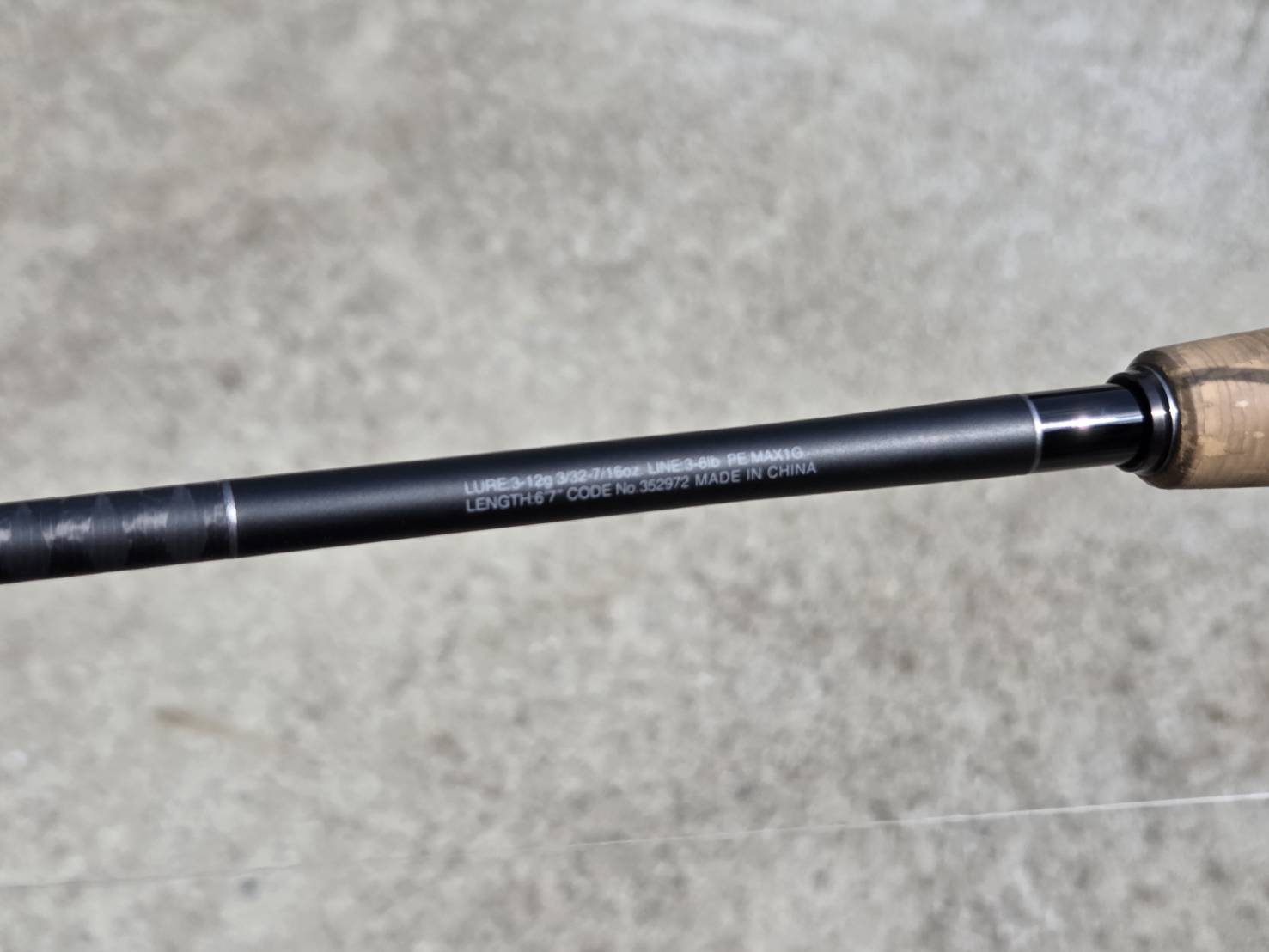 シマノ エクスプライド 267L+ スペック刻印 ルアーウェイト3-12g ライン3-6lb 6フィート7インチ