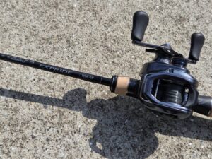 シマノ エクスプライド 165ML-LM リール付き全体像